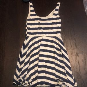 Navy stripped tank dress